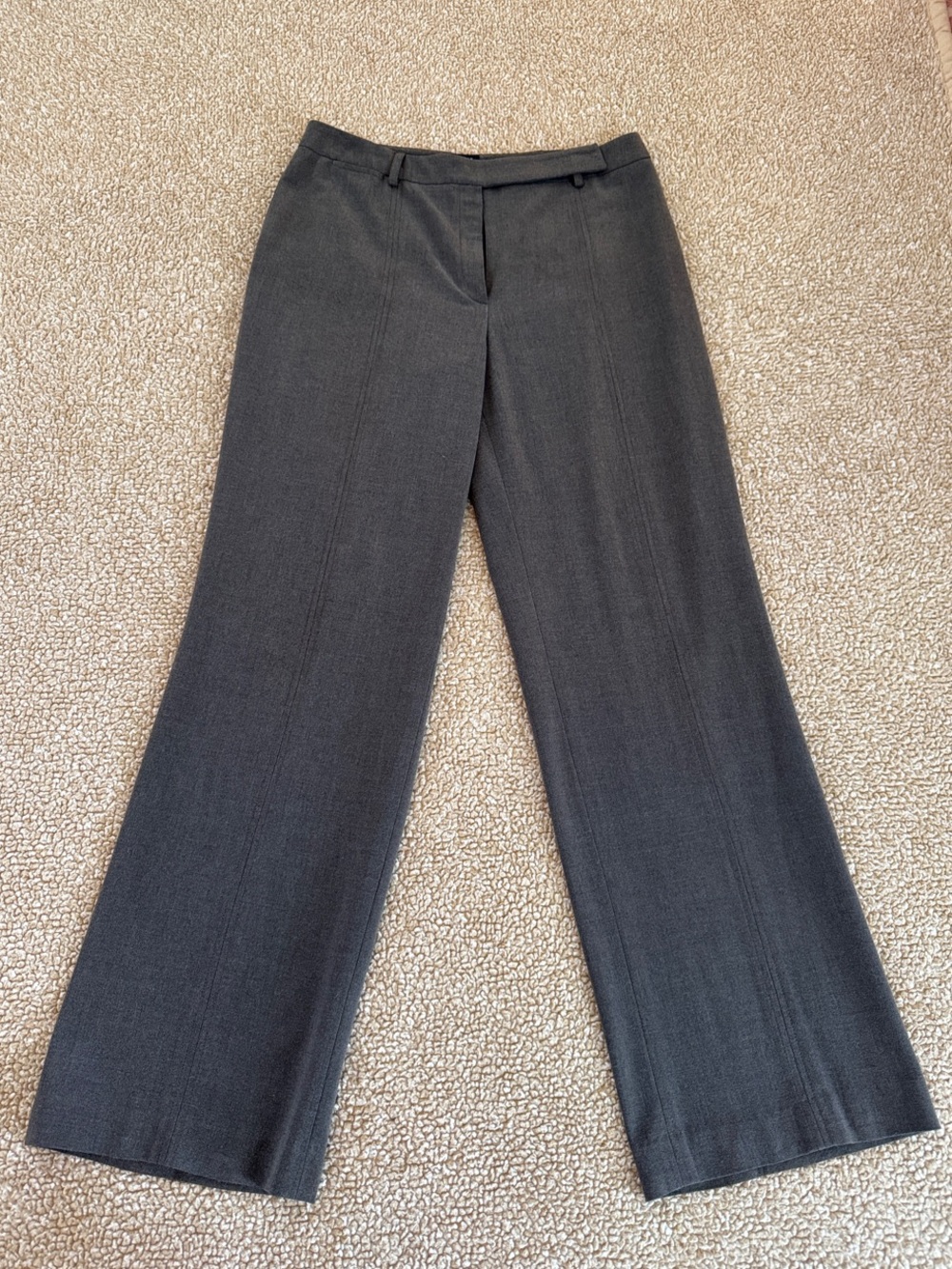Jones Wear Charcoal Wide-Leg Dress Trousers